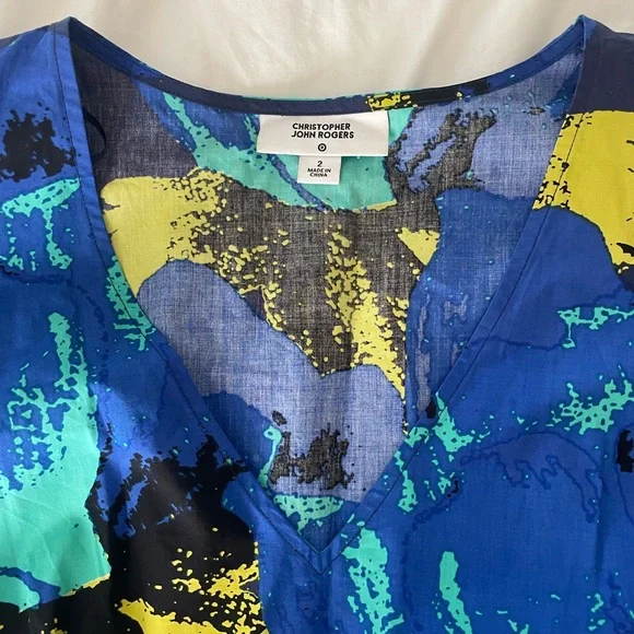 Target x Christopher John Rogers Blue Floral Dress - Picture 5 of 5